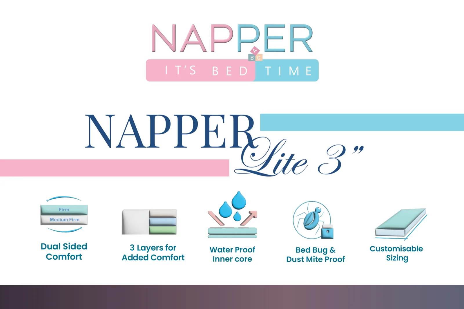 Napper Lite 3-inch product label artwork, version 1
